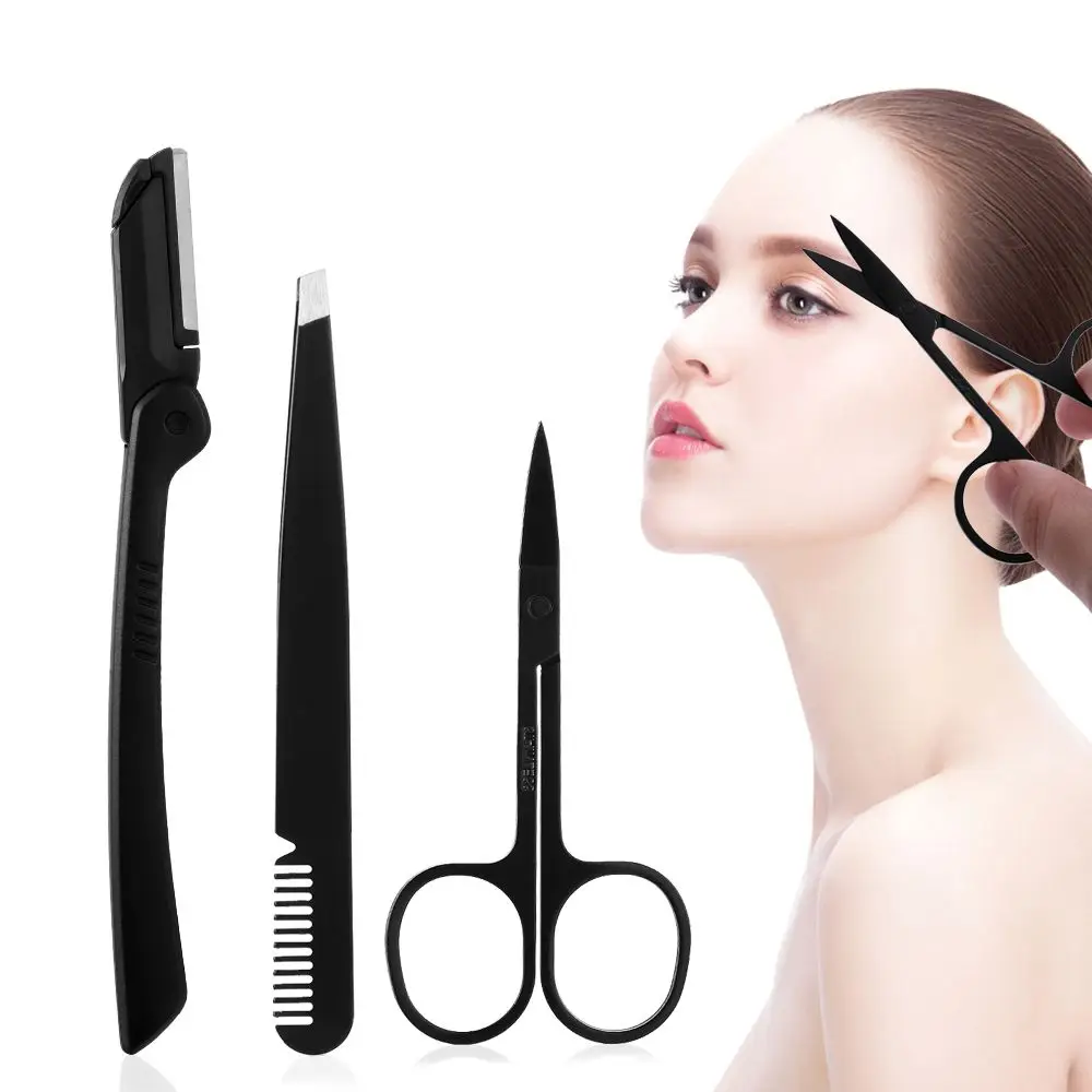 

Steel Nose Hair Eyebrow clipper Curved Pedicure Hair Remove Tools Makeup Scissors Eyebrow Tweezer Eyelash Cutter