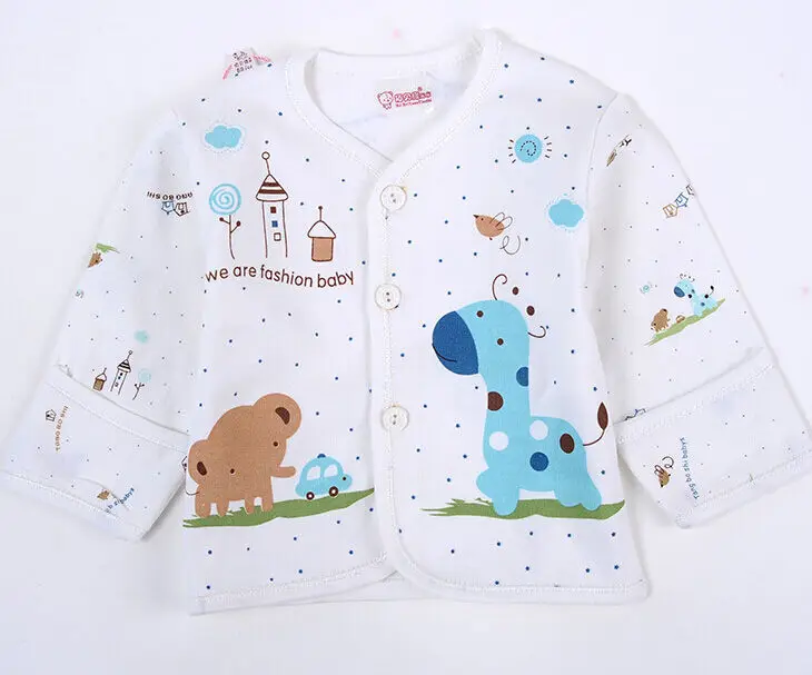Brand New 5 Pieces Set Newborn Baby Boys Girls Cotton Outfit T-Shirt Pant Infant Clothes Button Print Long Sleeve Fashion | Детская