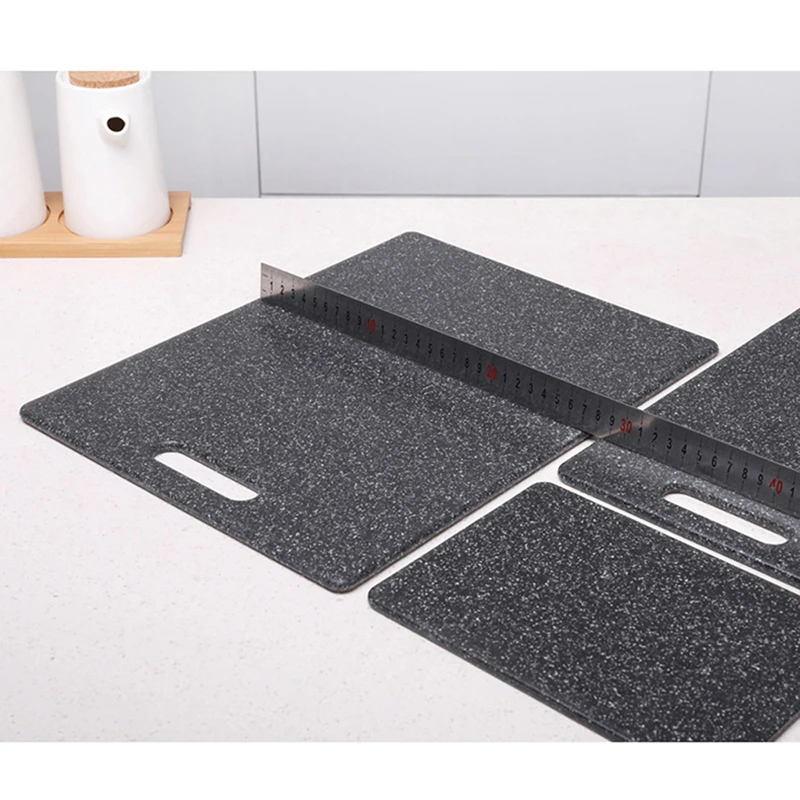 Пластиковая разделочная доска с мраморным дизайном нескользящая кухонная из