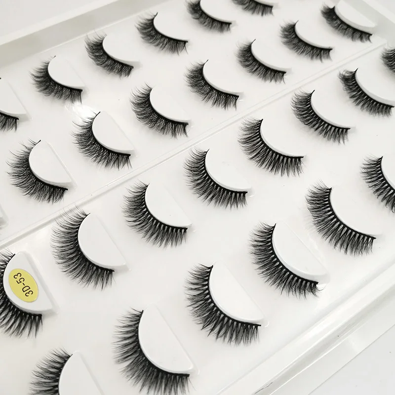 Новинка 16 пар объемные мягкие норковые накладные ресницы ручная работа пышные