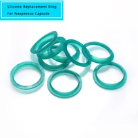 15pcs 20mm silicone replacement ring green color compatible with nespresso refillable reusable coffee capsules pods