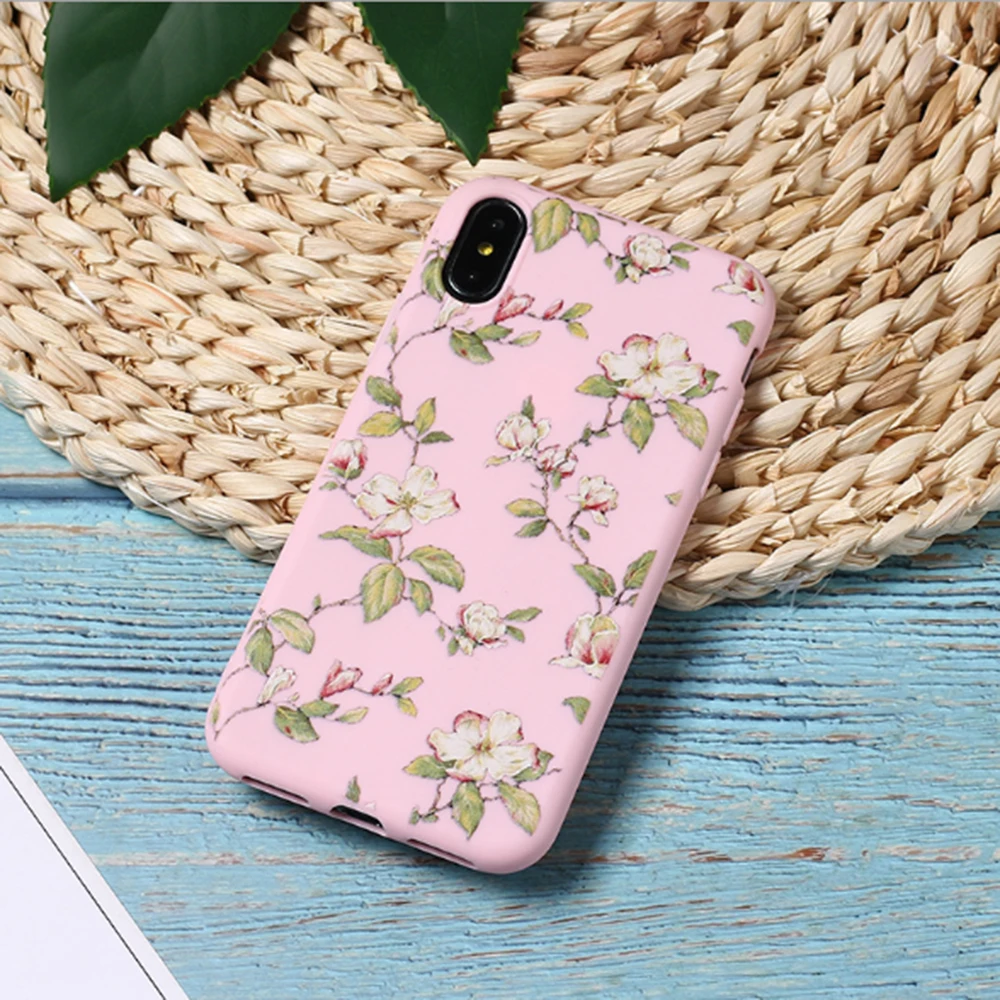 Модный цветочный чехол для телефона Apple iPhone 11 Pro 7 8 6 6S Plus X XR XS Max цветы мягкий