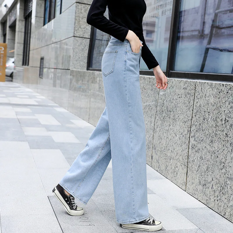 

Jeans pants Za women's straight wide leg jeans women's four seasons casual dad pants high waist floor pants Pant jeans women