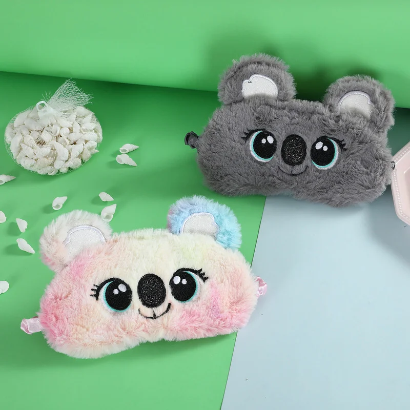 Плюшевая аниме маска для глаз милая детская сна коала мультяшный 3D чехол повязки