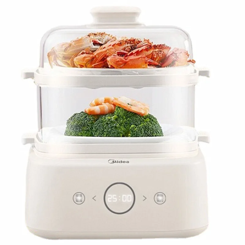 220V Home Electric Egg Steamer 2 Layers Automatic Steaming Cooking Pot Multi Cooker For Breakfast