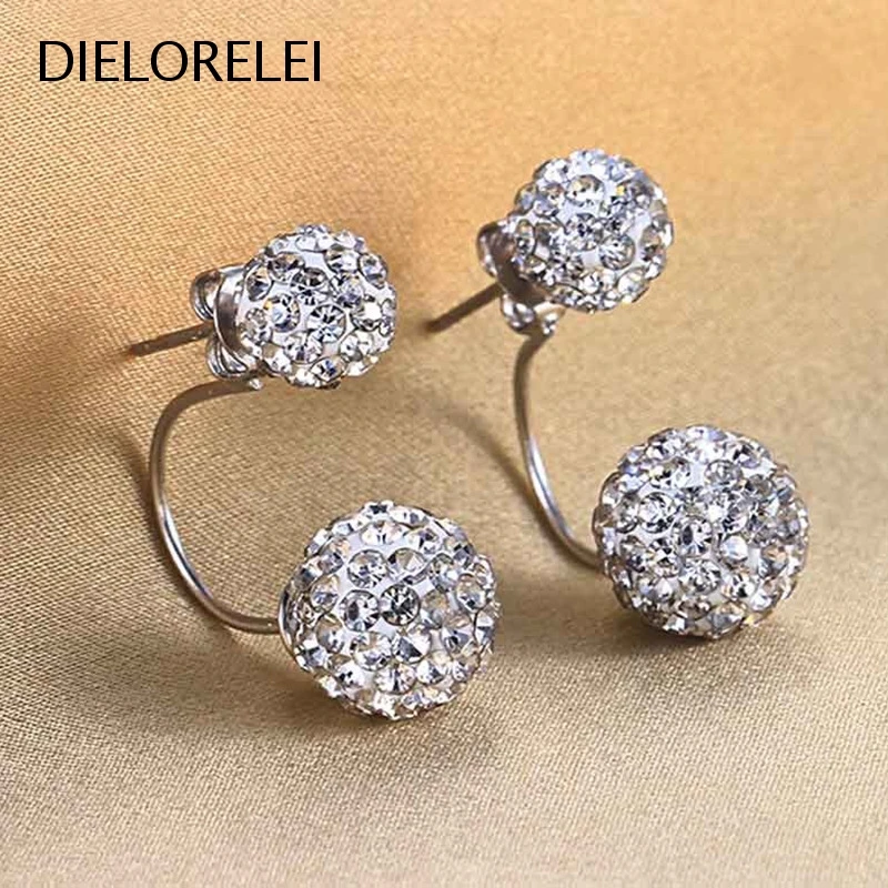 

Женские серьги-кольца из серебра 925 пробы с фианитом