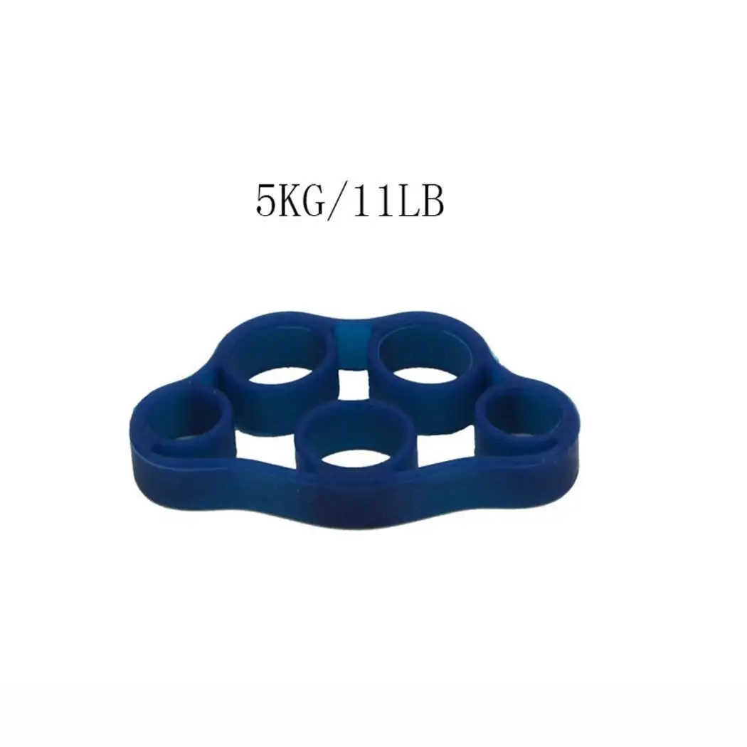 2Pcs/lot Silicone Finger Gripper Strength Trainer Resistance Band Hand Grip Wrist Stretcher Rock Climbing and Therapy - купить по