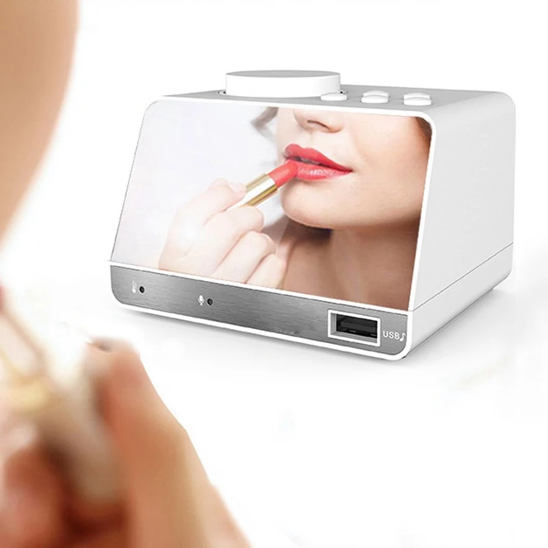 

Bluetooth Speaker Desk LED Alarm Clock Music FM Support AUX TF Card