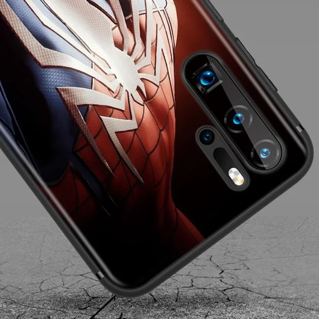

Marvel Spider-Man Super Hero Avengers For Huawei P50 P40 P30 P20 P10 P9 P8 Lite E Mini Pro Plus 5G TPU Silicone Black Phone Case