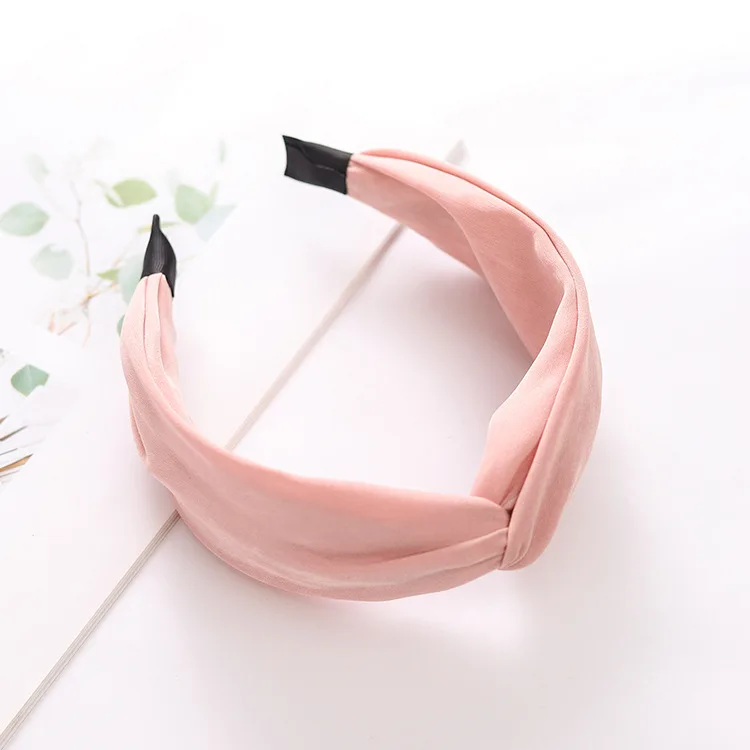 Headband For Women Solid Color Cloth Fabric Knotted Turban Hairband Headwear Girl Head Band Hair Accessories Hoop |
