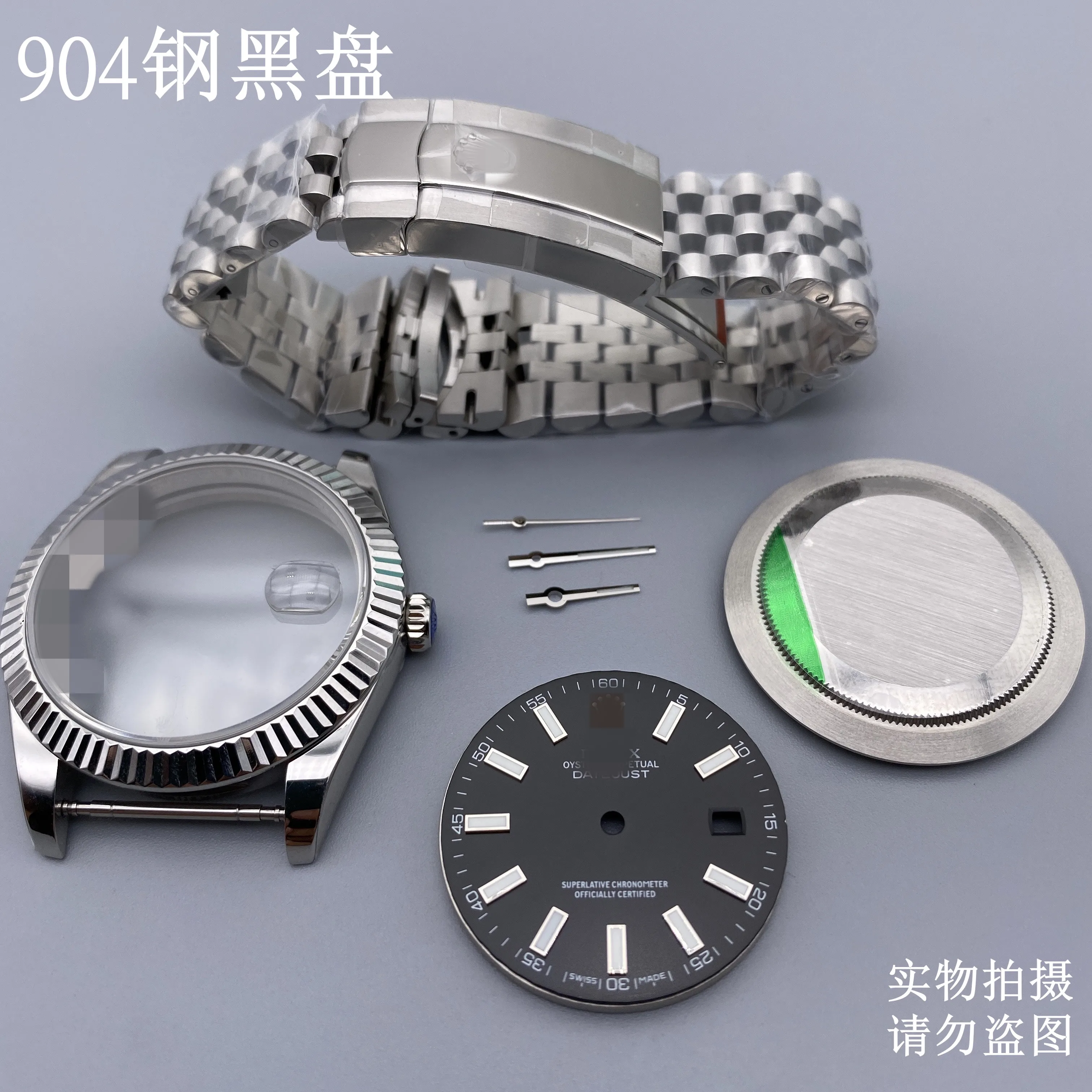 Новый стальной черный циферблат 904 ремень подходит для 2824/2836 чайки или