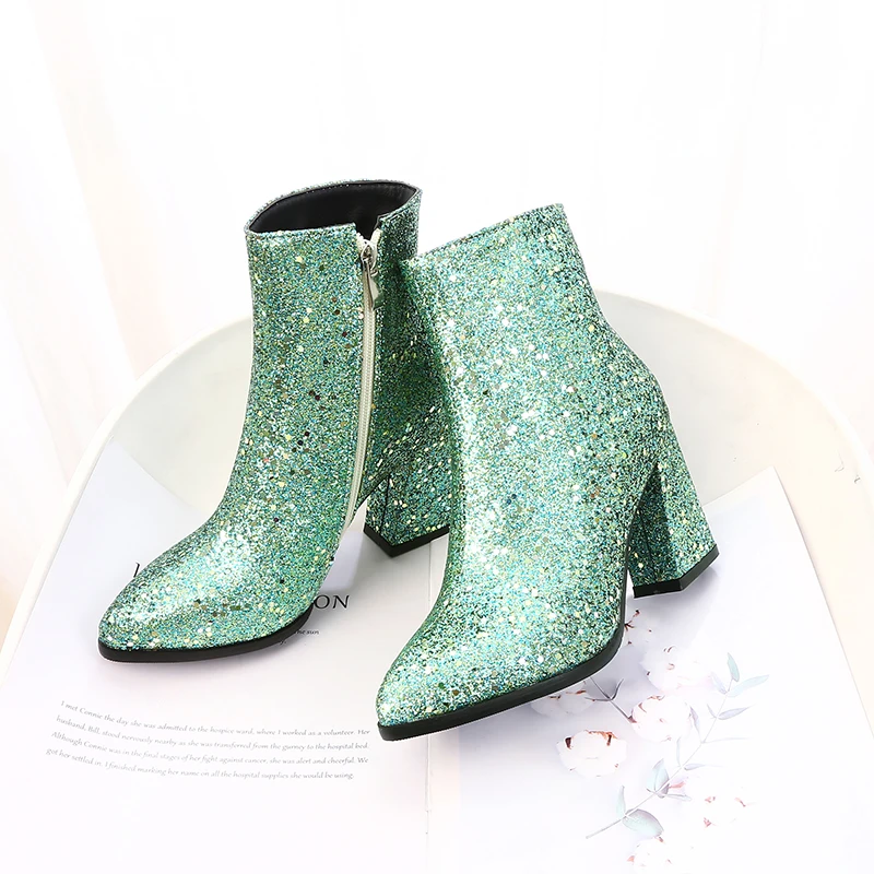 2019 новые женские ботильоны модные зимние ботинки на молнии с острым носком