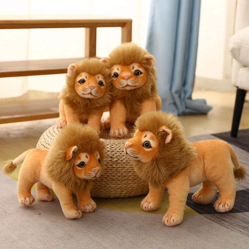 

Plush Simulation Lion Tiger Doll Plush Toy Kawaii Plush Stuffed Animal Baby Toy Zoo Plush Toy Doll Gift