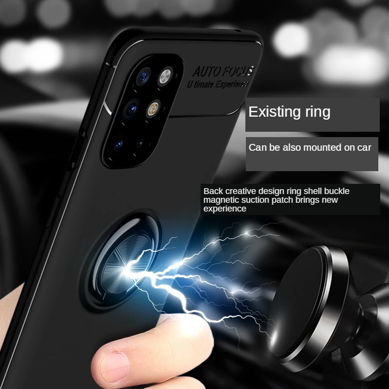 Противоударный чехол для OnePlus 8T Nord N10 5G N100 8 7T 7 Pro 6 6T с магнитным кольцом-подставкой