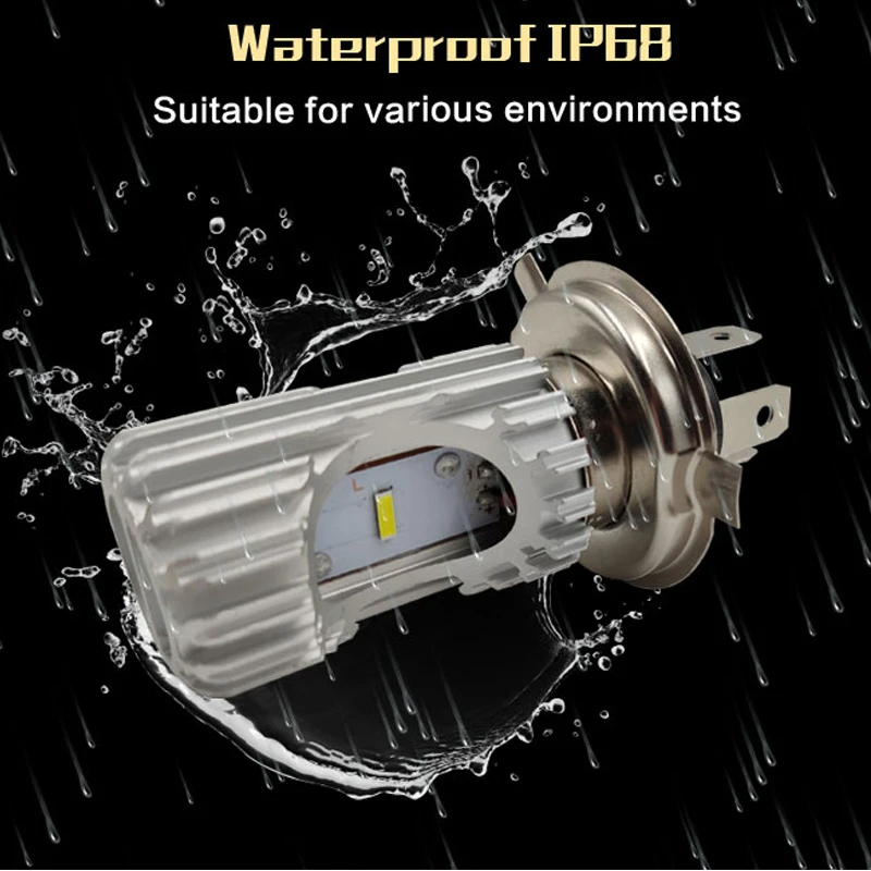 Хорошие мотоциклетные светодиодные фары BA20D с белыми лампами ближнего/дальнего