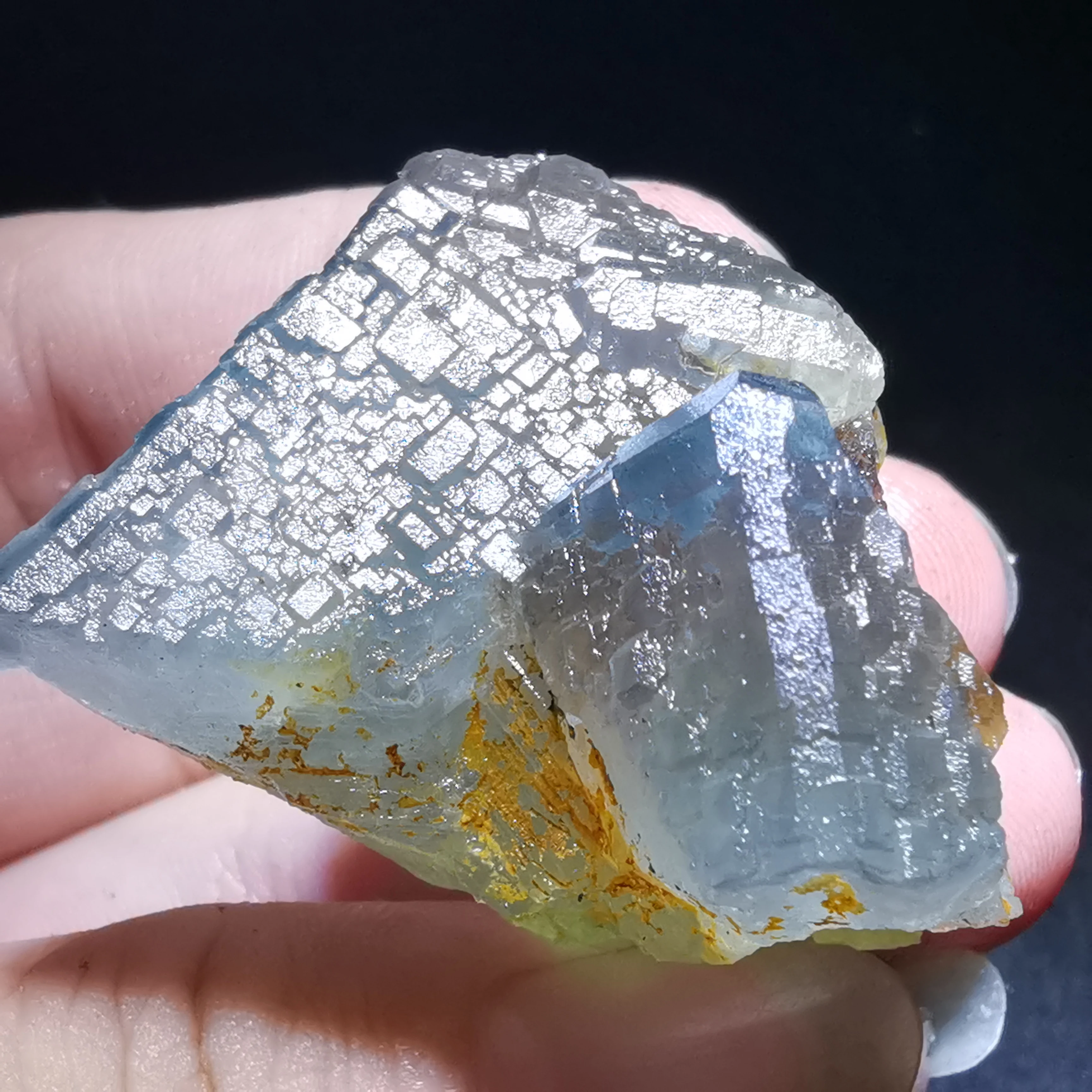 

49g.Natural green blue fluorite, crystal mineral crystal specimen