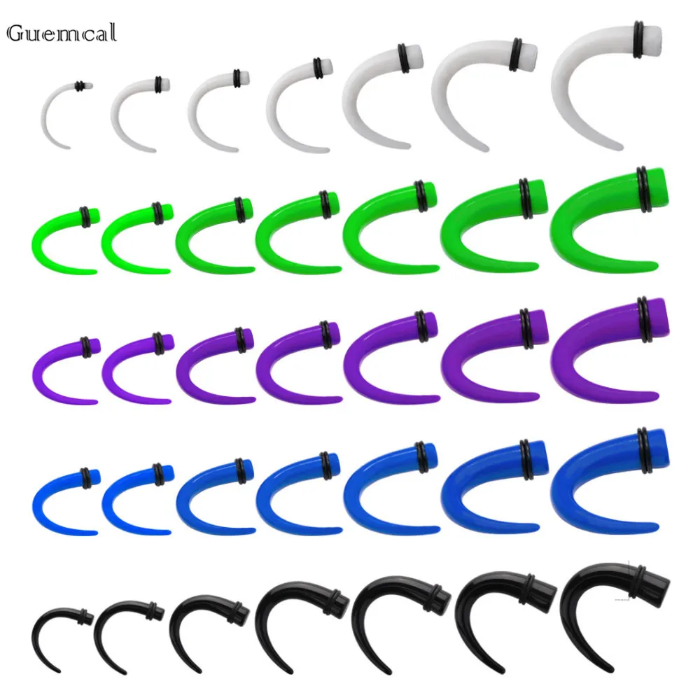 

Guemcal 2pcs Hot-selling Versatile Multicolor Angled Ear Piercing Body Piercing Jewelry