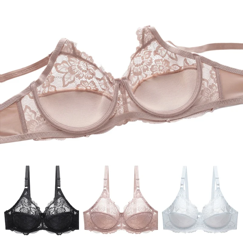 Женский бюстгальтер с вышивкой пуш ап без косточек нижнее белье размера