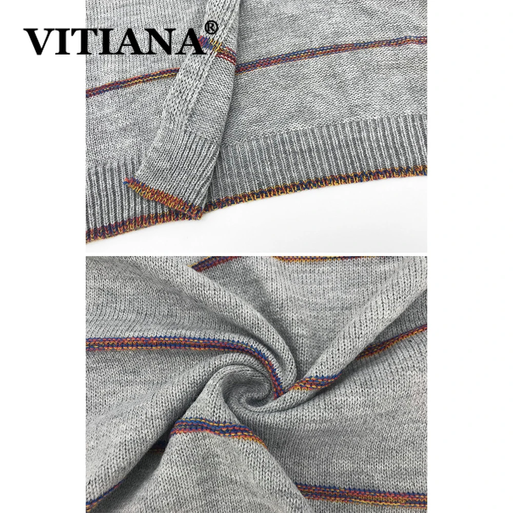 VITIANA Женский Повседневный Кардиган Свитер женская одежда на осень-зиму 2019