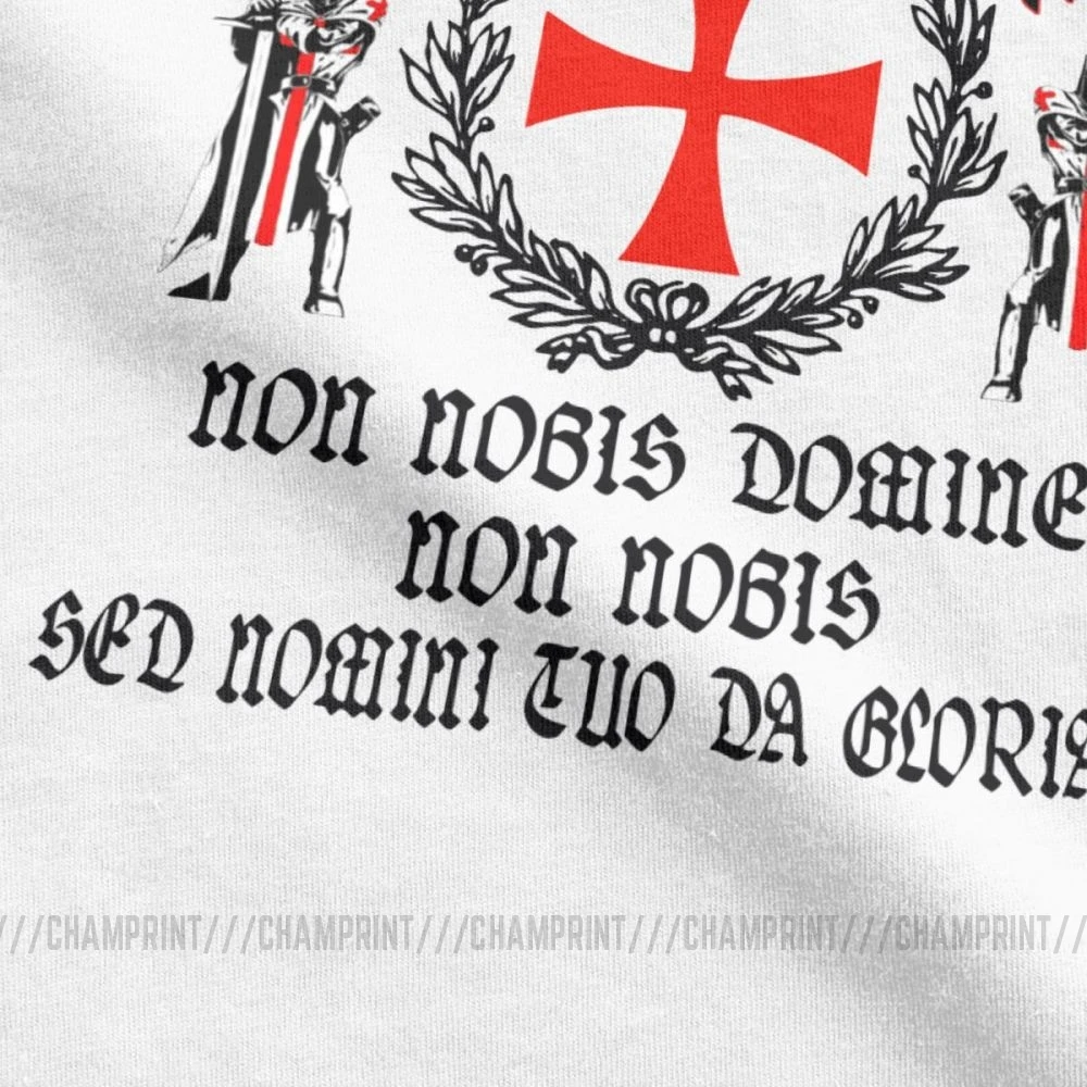 Потрясающая футболка Knights Templar Deus Vult Мужская из чистого хлопка с вырезом лодочкой