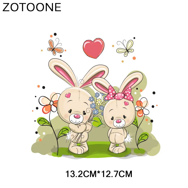 ZOTOONE Мультяшные наклейки с животными для железной передачи одежды DIY аксессуары футболки Платья моющиеся теплопередачи H