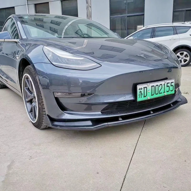 Передний бампер из АБС-пластика спойлер для бампера губ Tesla Model 3 Sedan 4-дверного V Style