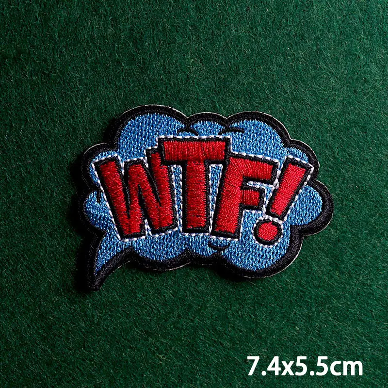 Термонаклейки для одежды с вышитыми буквами 2 шт. | Дом и сад