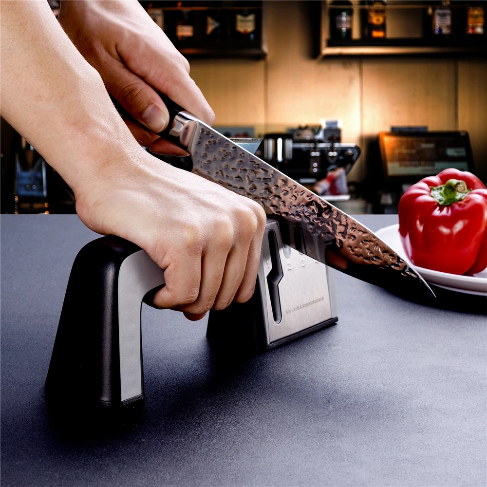 Точилка для кухонных ножей 4 ступенчатая заточка острых ножниц аксессуар Заточка