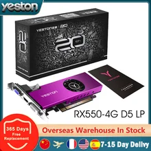 Yeston Radeon RX550-4G D5 LP Graphics Card 14nm 1183/6000MHz 4G/128bit/GDDR5 VGA+HDMI+DVI-D Video PC Graphics Card Bitcoin miner