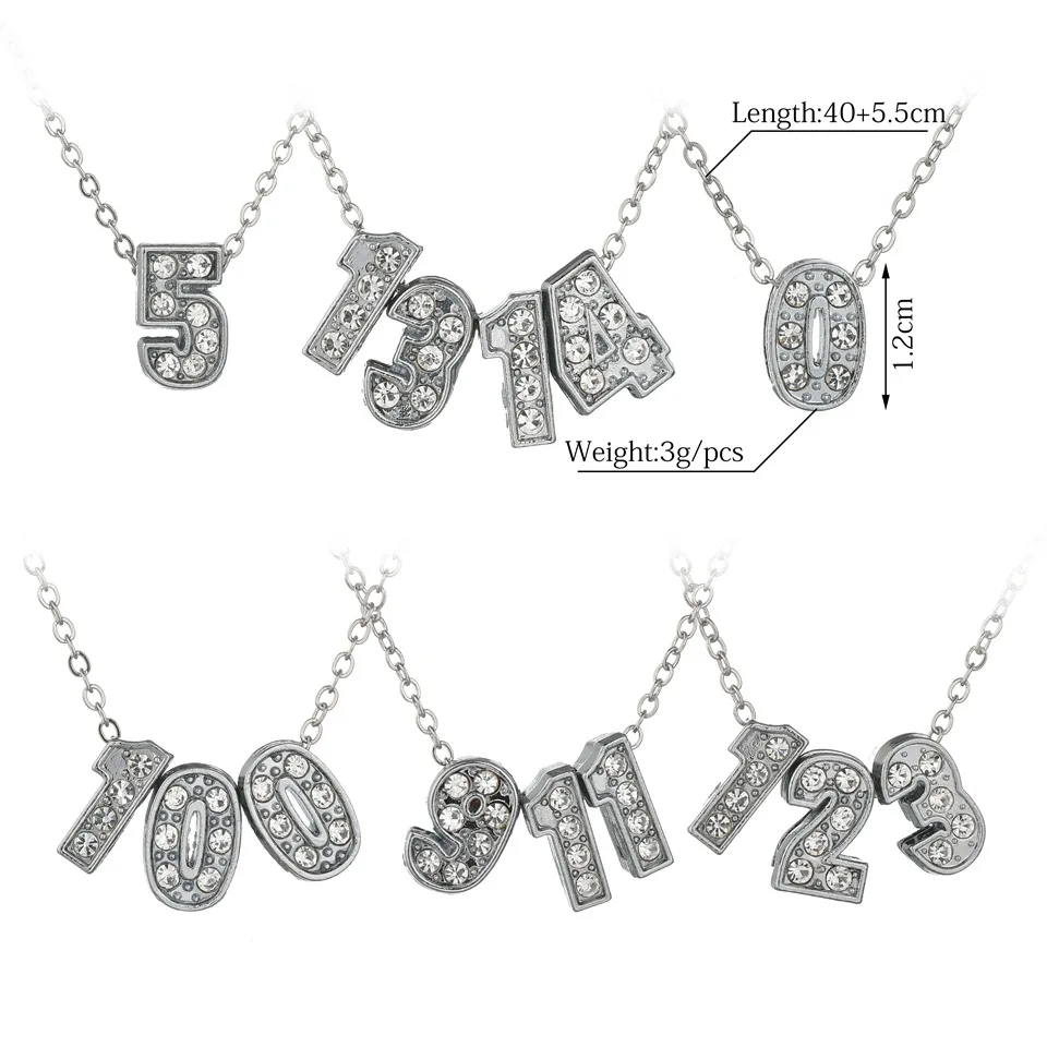 

Arabic Numerals Number 0 1 2 3 4 5 6 7 8 9 Pendant Short Necklace Xmas Gift Statement Necklace Anniversary Day Numerals Necklace