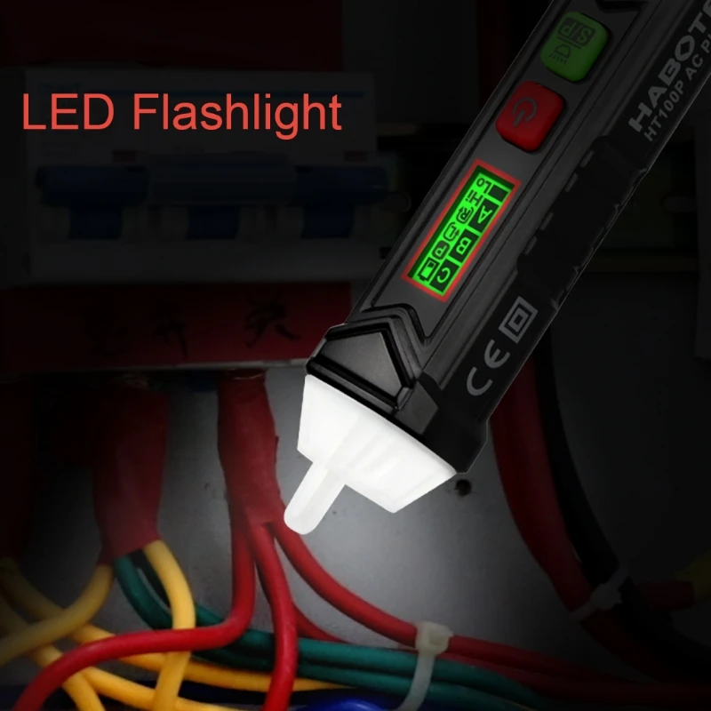 HT100P Бесконтактный 3-фазный индикатор вращения детектор напряжения переменного