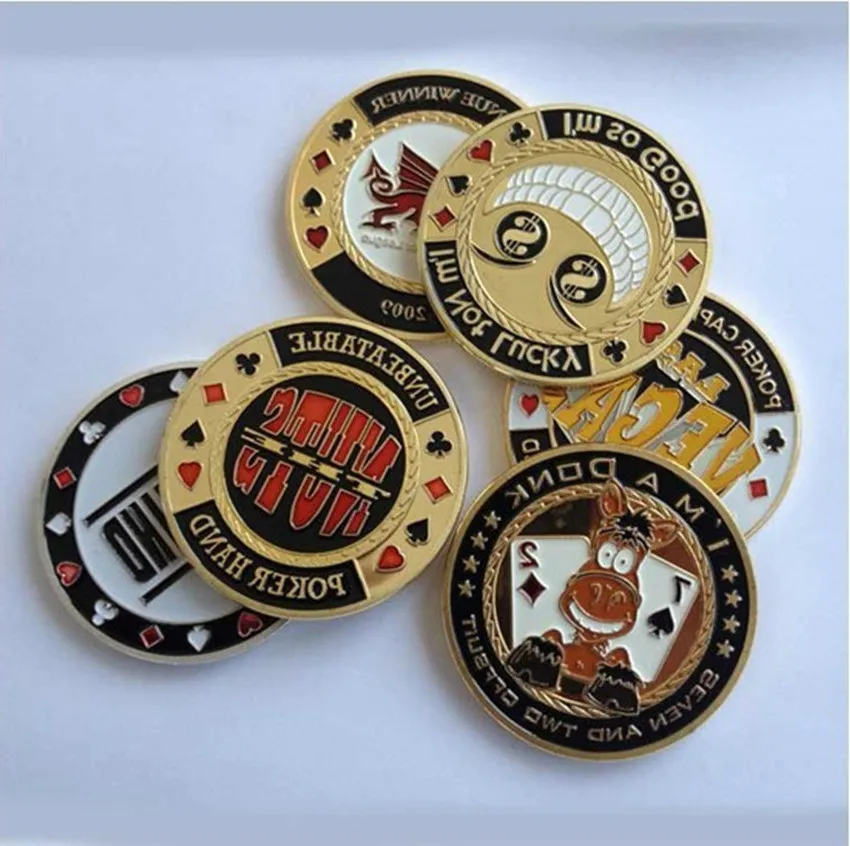 

Metal Banker Press Card Poker Chips Texas Hold'em Accessories Souvenir Commemorative Coins Protector
