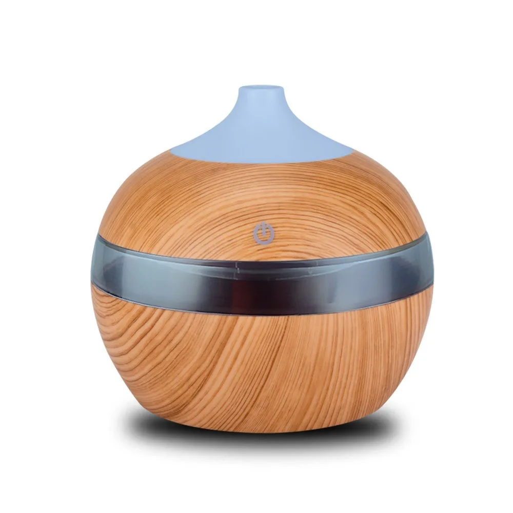 

KEBEIER 300ml Mini USB Air Humidifier essential Oil Diffusers Wood Electric humidifier with LED night light mist maker for Home