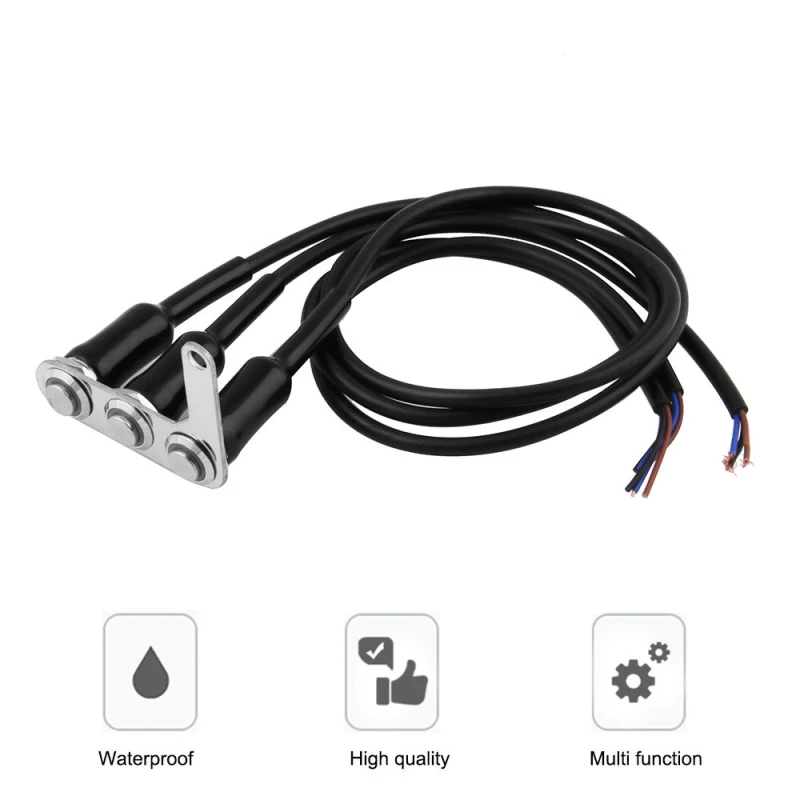 

Motorcycle Left Switch Handlebar Adjustable Mount Waterproof Switches 3 Buttons For Headlight Horn Turn Signle With LED