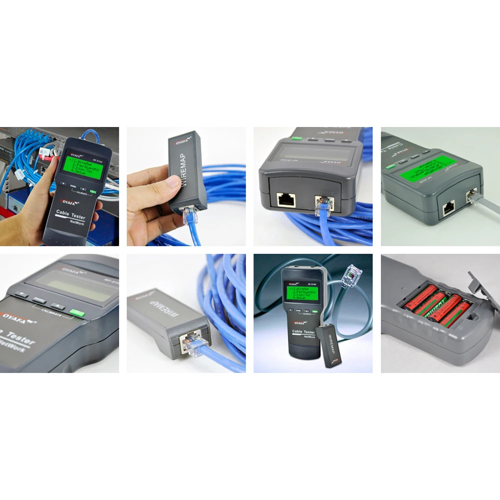 

NF-8108 RJ45 Lan Tester Cable Tracker Redes Network Tools RJ45 Cable Length Measurement Tool LCD Network Tester Meter
