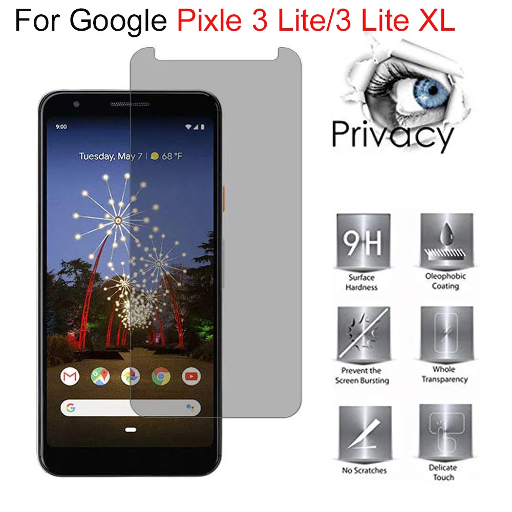 Закаленное стекло Google Pixel 3 Lite XL для конфиденциальности антишпионская защитная