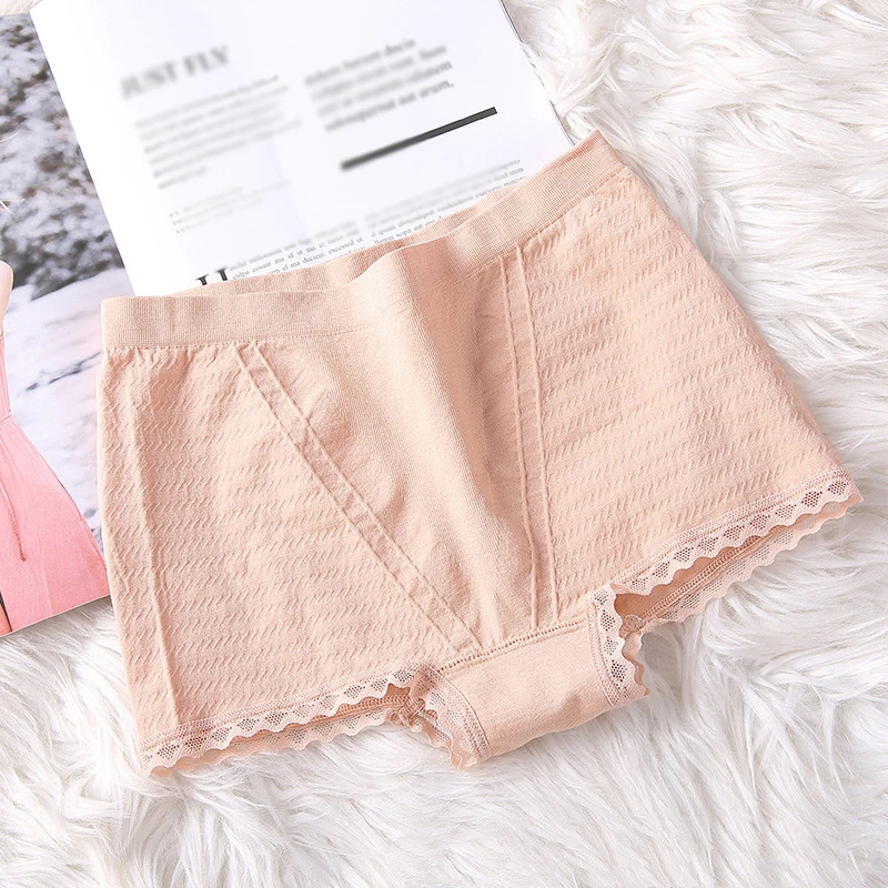 

Women Underwear Panties High Waist Briefs Solid Color Breathable Underpants Seamless Soft Lingerie Girls Fashion Briefs Boyshort