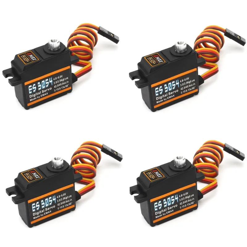 4 шт. Emax ES3054 17g 3 5 кг сек. металлическая шестерня цифровой сервопривод для