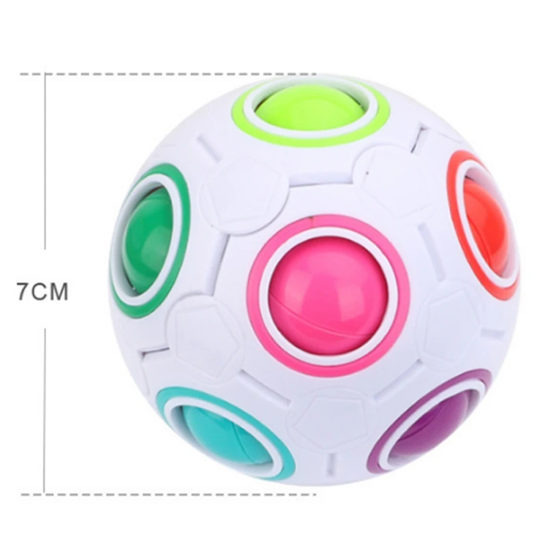 New Hot Rainbow Ball Children Puzzle Toy Football Educational Learning Supplies For Adult Relieve Stress Figurines Kids Gifts | Дом и сад