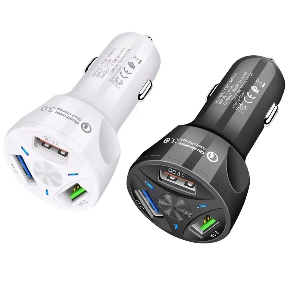 Автомобильное зарядное устройство 3A 3 USB 0 автомобильное быстрая зарядка