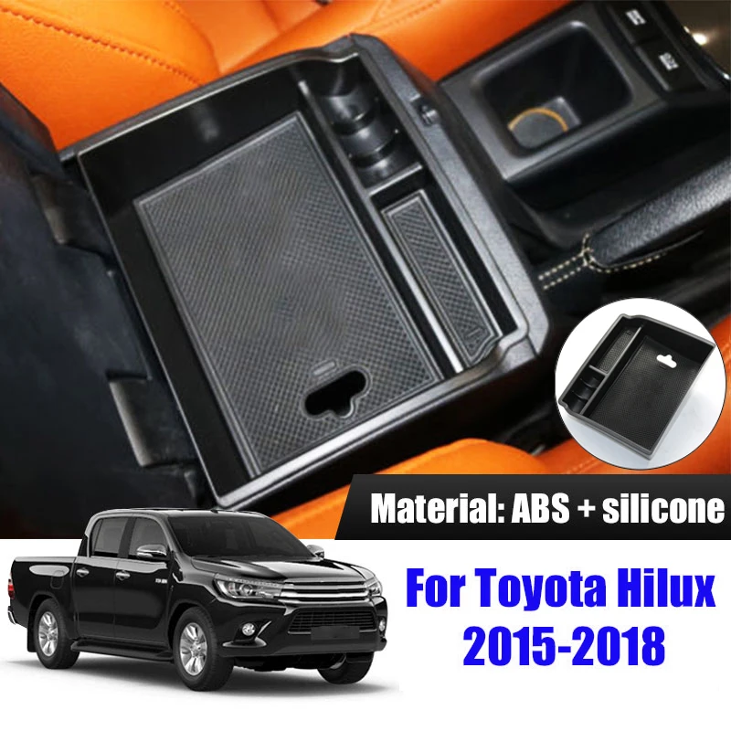 Авто АБС силикон подлокотник лоток монета держатель коробка для хранения TOYOTA HILUX
