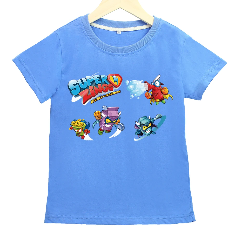 

SUOER ZINGS Cartoon Printed Casual Sports Suit Boys and Girls Summer Short-sleeved T-shirt Kids Summer Clothes