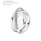 Осень 2021, новинка, кольцо из стерлингового серебра 925 пробы, базовый браслет-цепочка, безопасная пряжка, Подвесные серьги в том же стиле для мужчин и женщин