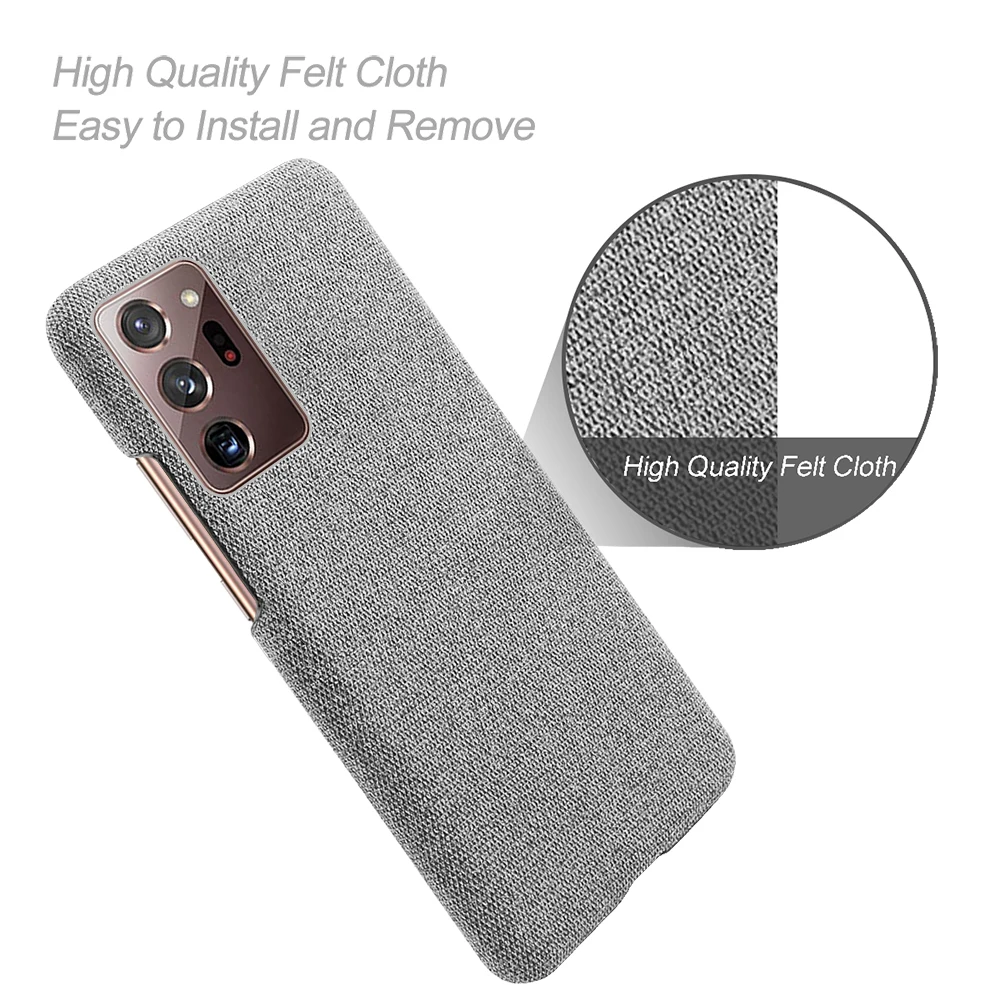 Cloth Texture Fitted Cover for Samsung Galaxy S22 Ultra Pro S21 S20 FE Plue 5G S10e S9 S8 NOTE 20 Fabric Antiskid Phone Case