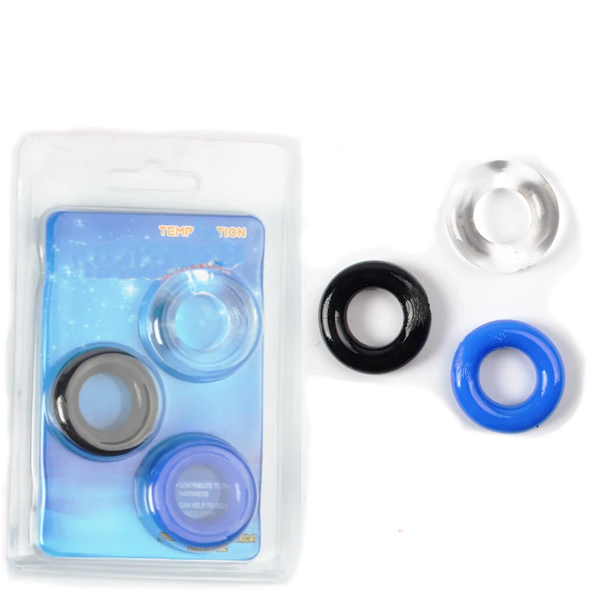 3 шт. силиконовые кольца на Пенис задержки эякуляции Se Для мужчин петух из бисера