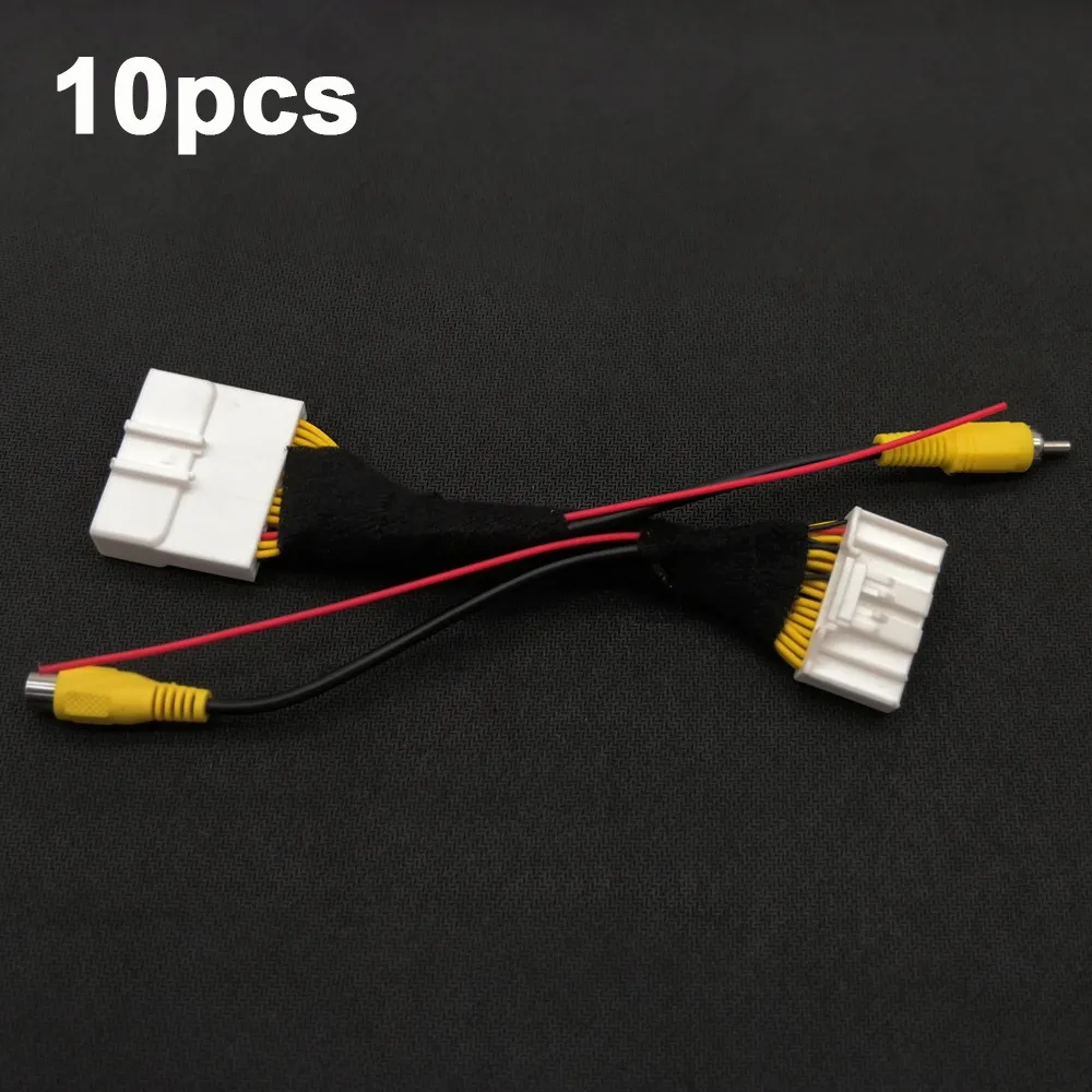 

10pcs 32Pin Original Video Input Switch RCA Adapter Cable For Nissan New Sylphy Tiida Teana Bluebird Venucia add 360 Camera