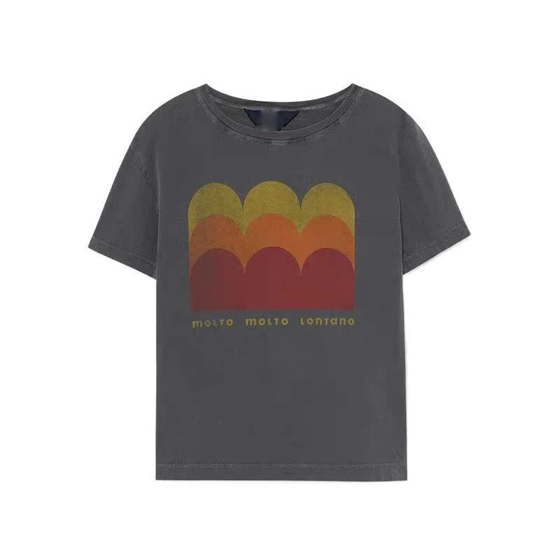 

Tao2021 New Summer Children's Short-sleeved T-shirt Smiley Face Pattern kid Bottoming Shirt Boys Girls Casual Cotton T-shirt