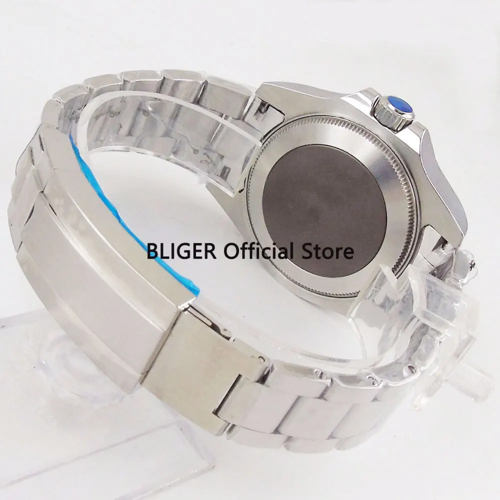 

BLIGER 44mm White Sterile Big Dial Men's Watch Ceramic Rotating Bezel Steel Watchcase Luminous Automatic Movement Wristwatch