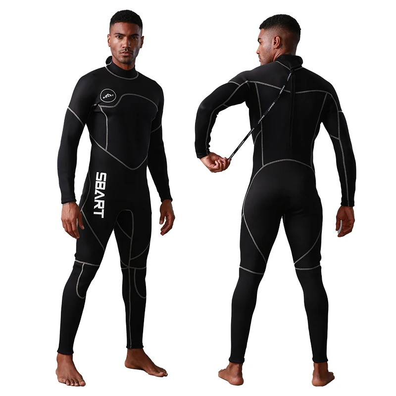 Wetsuits Men Guardian 3mm Neoprene Full Scuba Diving Suits Surfing Swimming Long Sleeve Keep Warm Back Zip for Water Sports