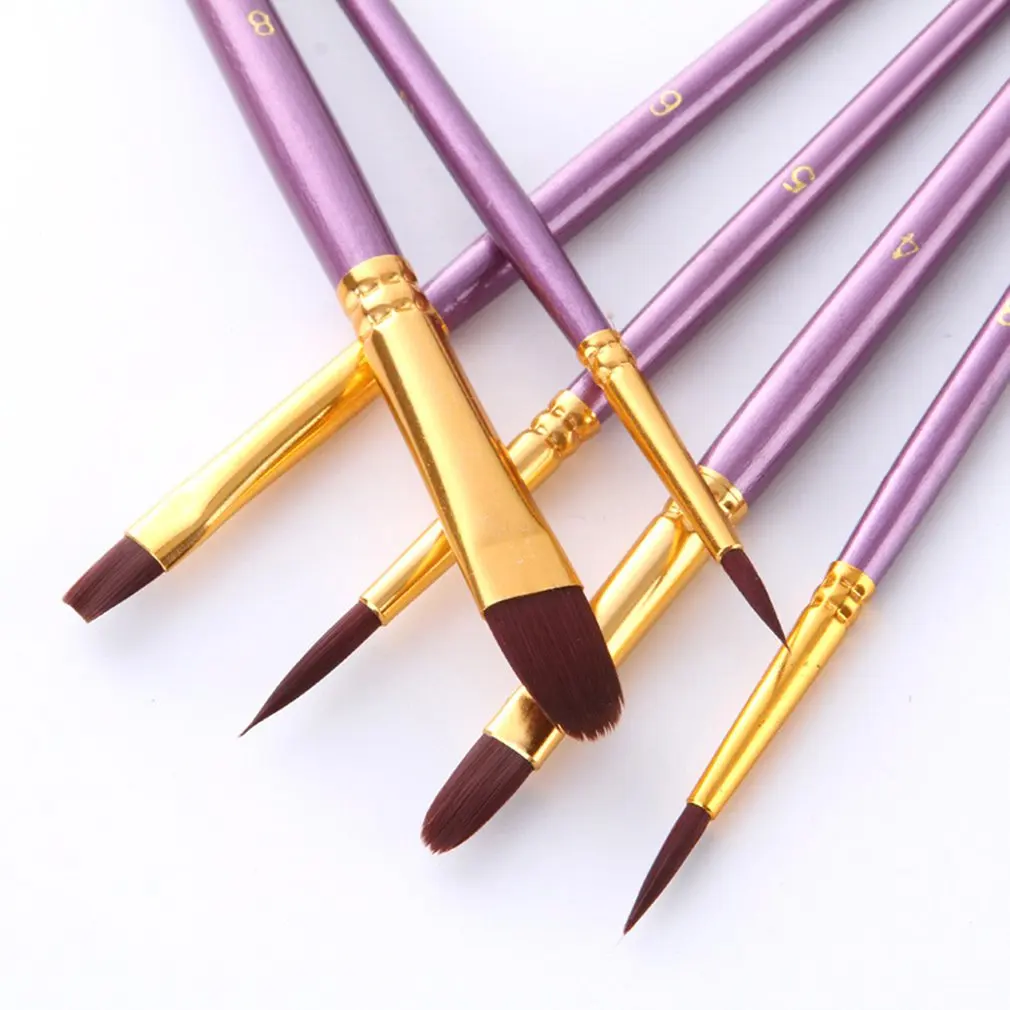 10 шт. синяя палочка Нейлоновая Щетка для волос Акриловая Акварельная вода мелок